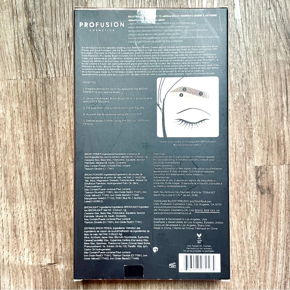 Profusion Cosmetics Beautiful Brows Defining Kit - Picture 4 of 4